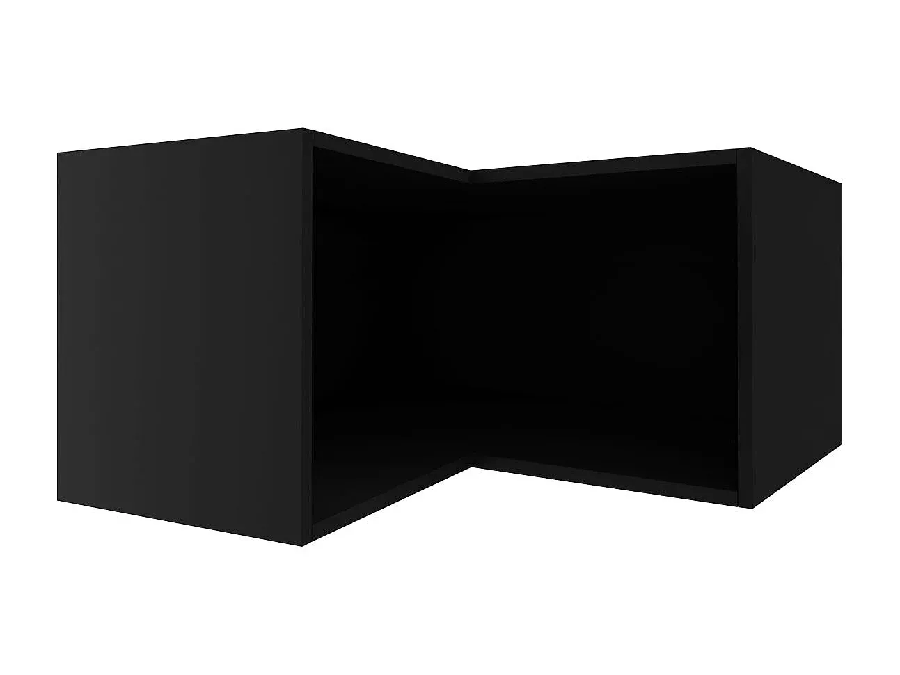 Wandhängeschrank mit glänzender Oberfläche in Graphit