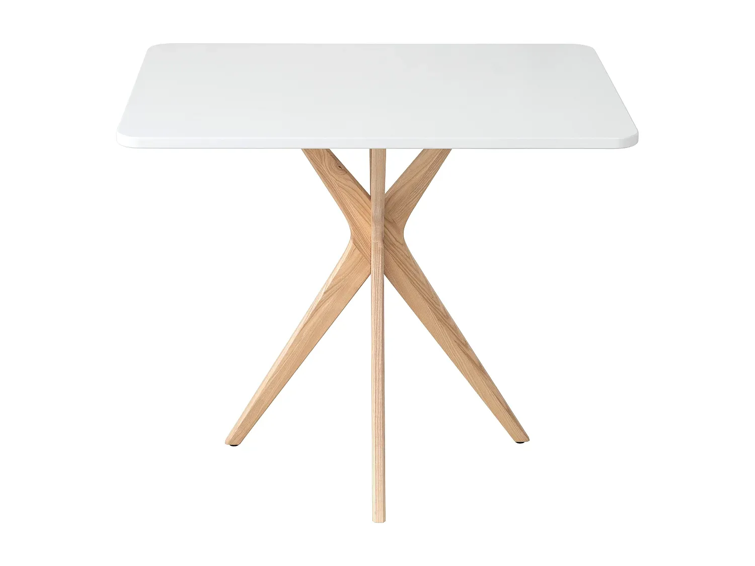 Moderner kleiner rechteckiger Esstisch 55x80cm Weiß