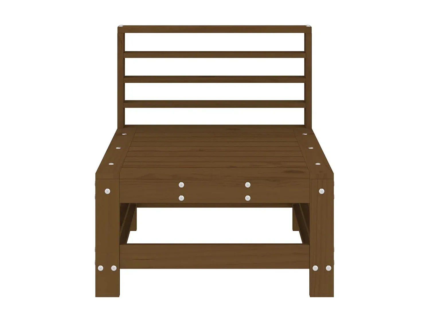 Holz-Sofa-Set für Garten, 2-teilig, honigbraun