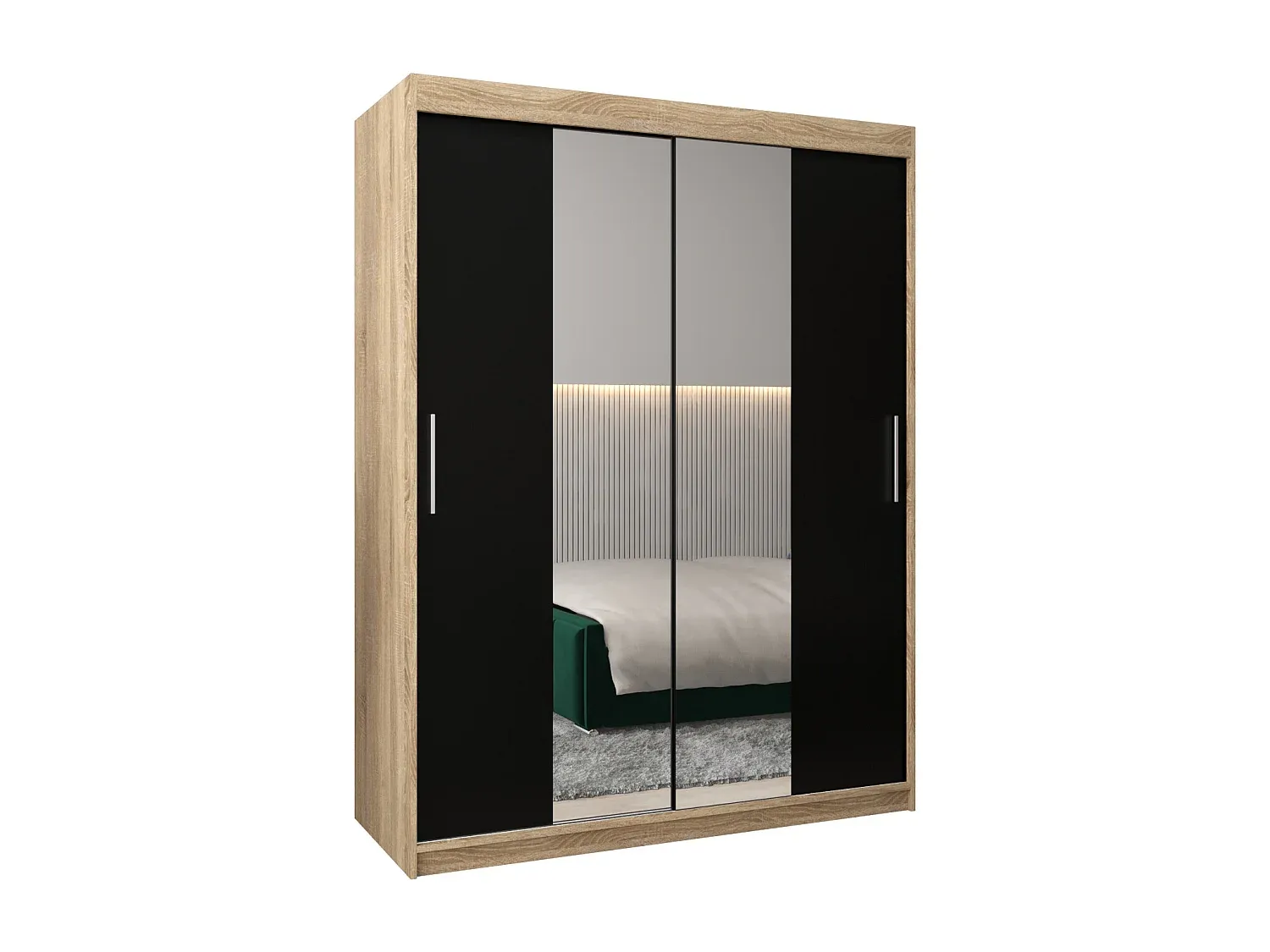 Moderner Schwebetürenschrank mit zwei Türen