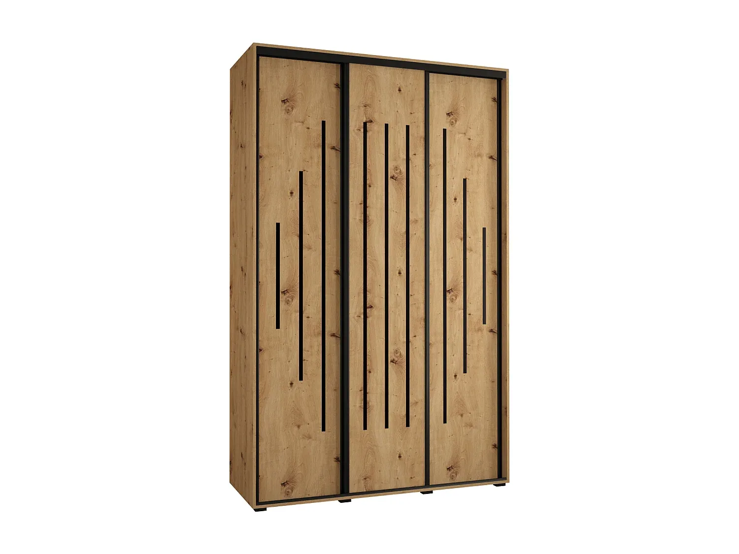 Großer Schwebetürenschrank mit 3 Türen, 235x160x45 cm