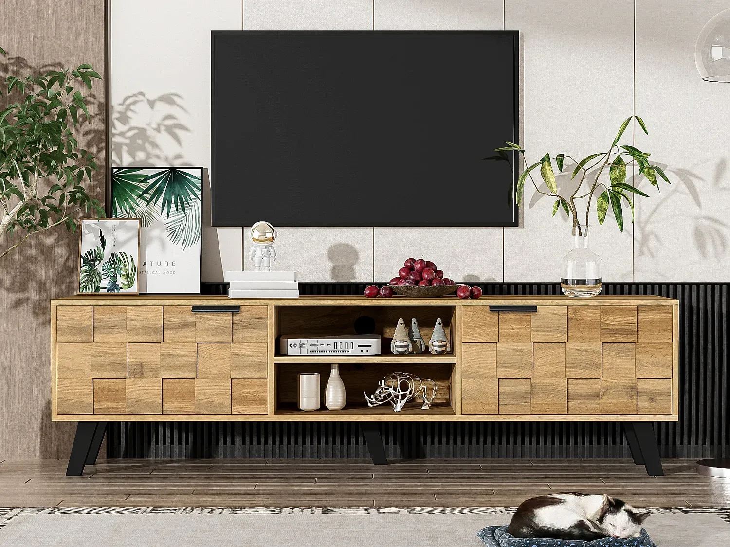 Moderner Fernsehschrank mit Stauraum