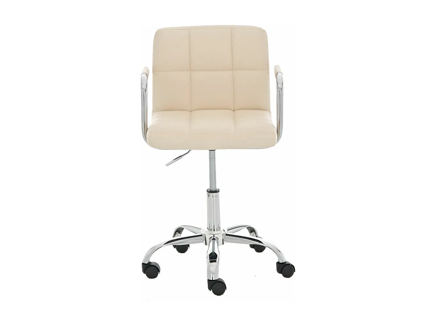 Ergonomischer Bürostuhl aus Kunstleder in Creme