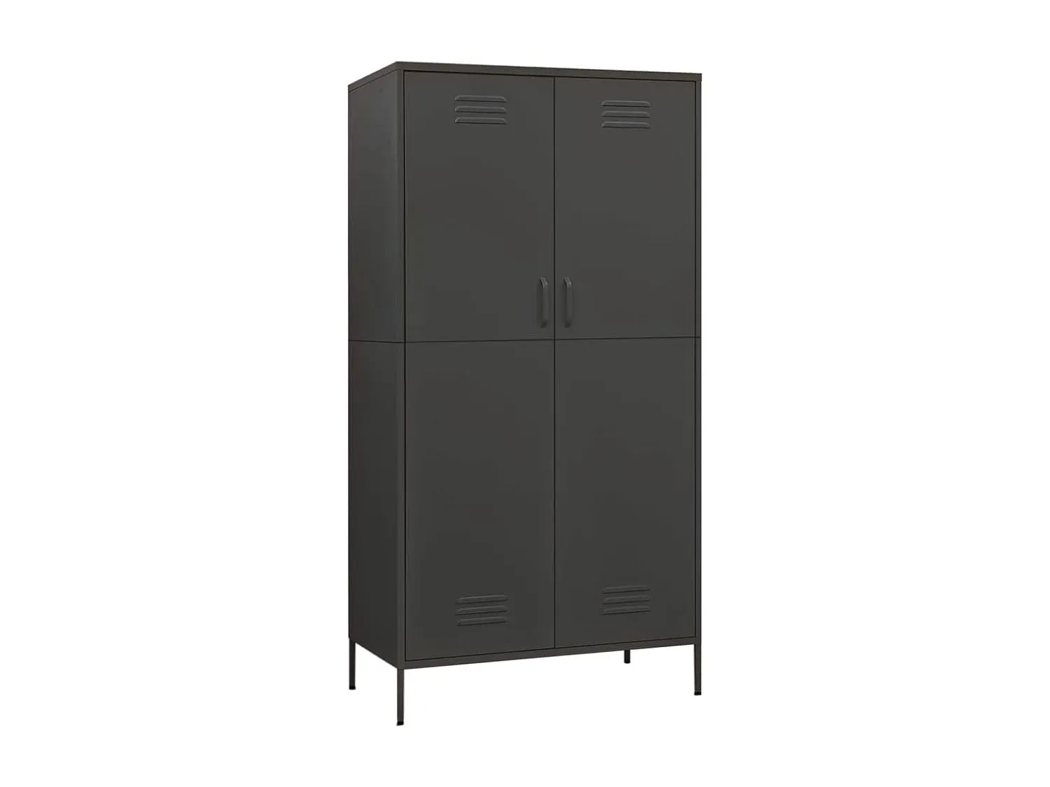 Moderner Stahlkleiderschrank in Anthrazit, 90x50x180 cm