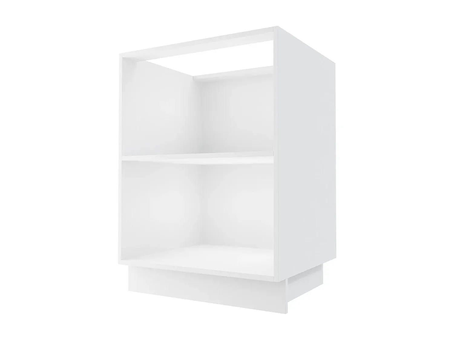 Küchenunterschrank in Weiß Matt mit verstellbaren Einlegeböden