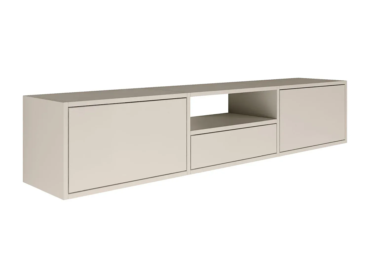 TV-Lowboard mit Stauraum in Kaschmirgrau, 150 cm