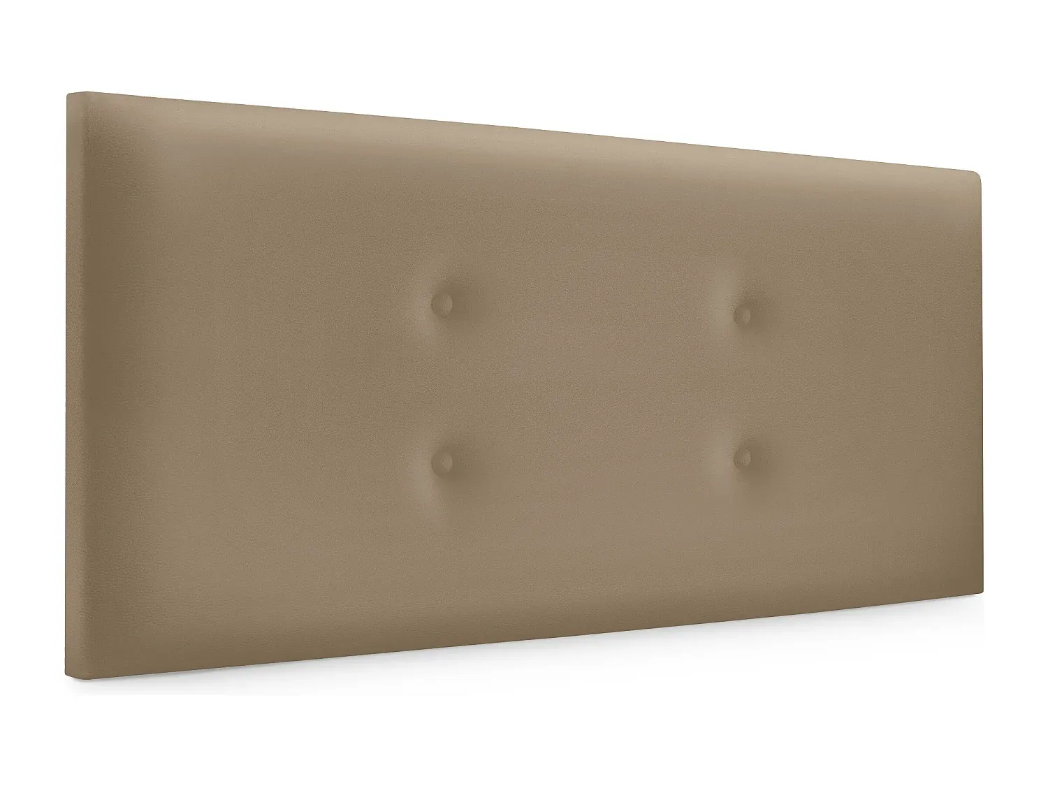 Kopfteil mit Kunstleder und Knöpfen 105x50 cm - Hellbraun