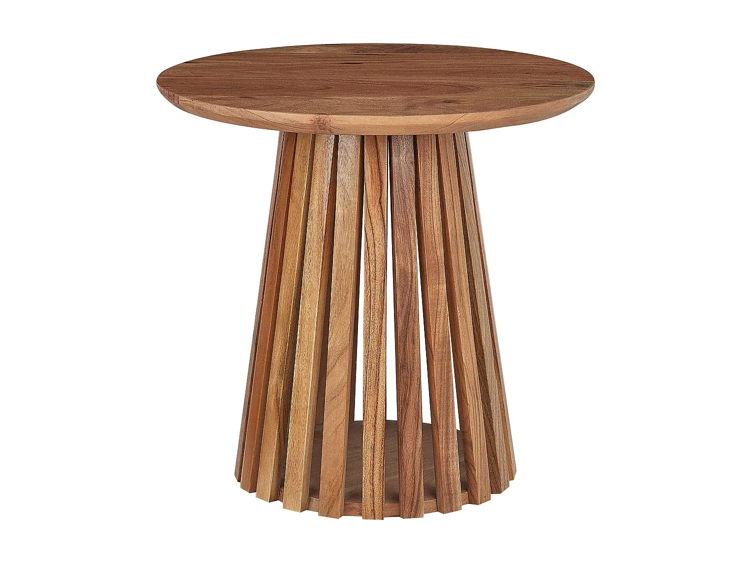 Runder Couchtisch aus Akazienholz dunkelbraun Ø 50 cm