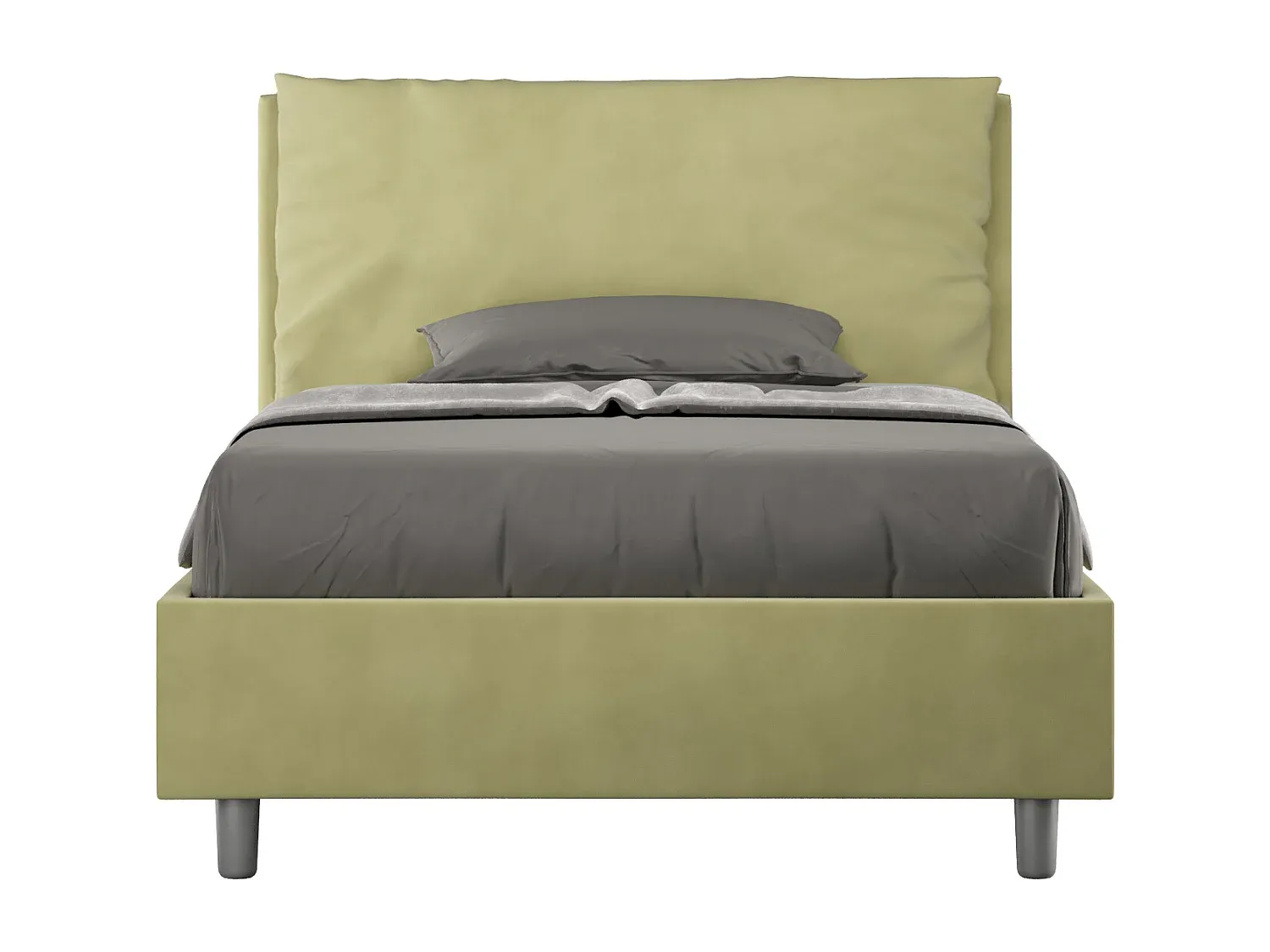 Polsterbett mit Lattenrost 120x210 cm, Mikrofaser Grün