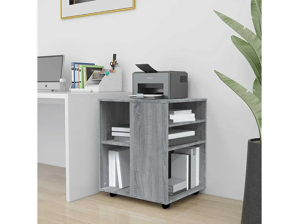 Moderner Büroschrank in Grau Sonoma, 60x53x72 cm