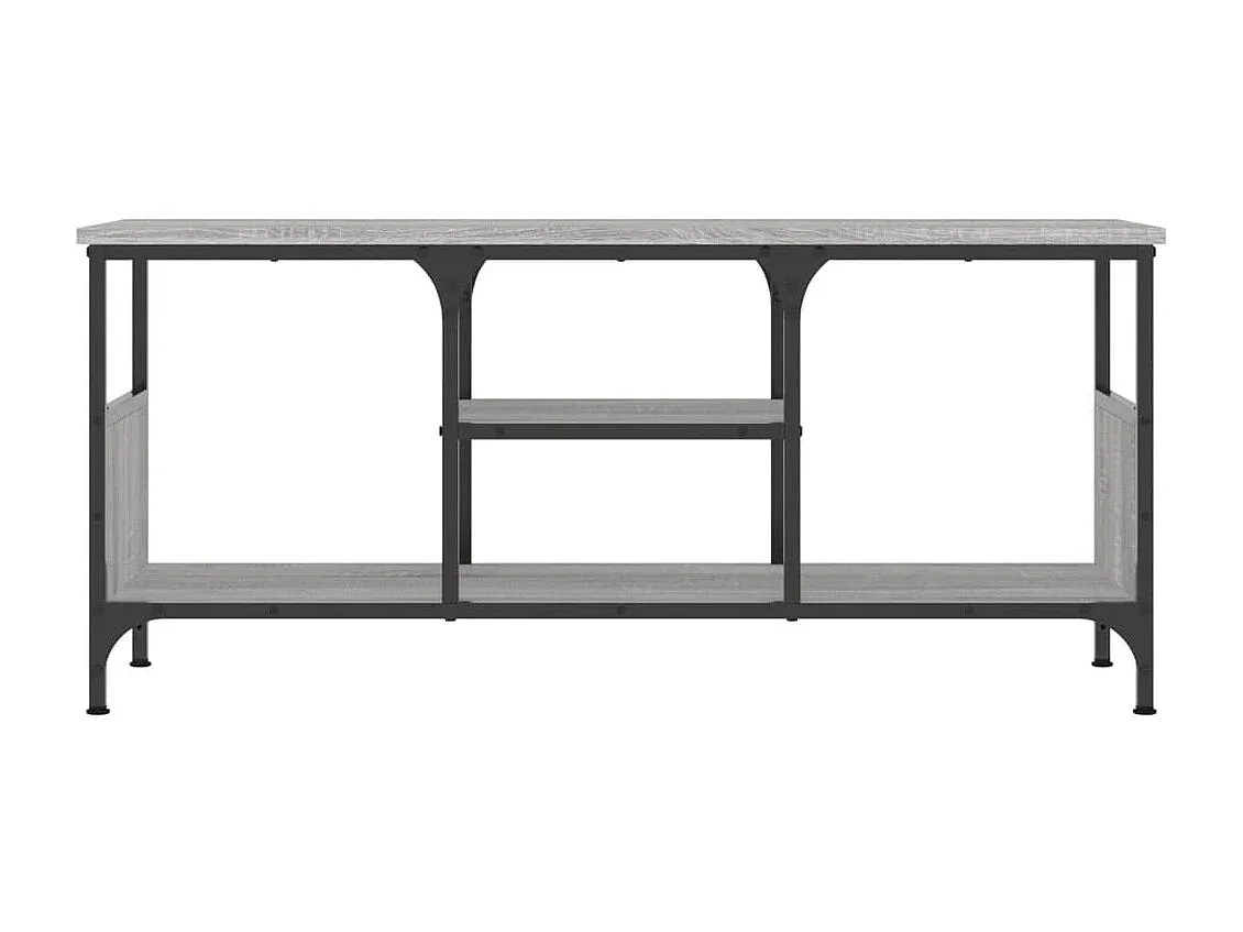 Moderner TV-Schrank grau aus Holzwerkstoff und Eisen