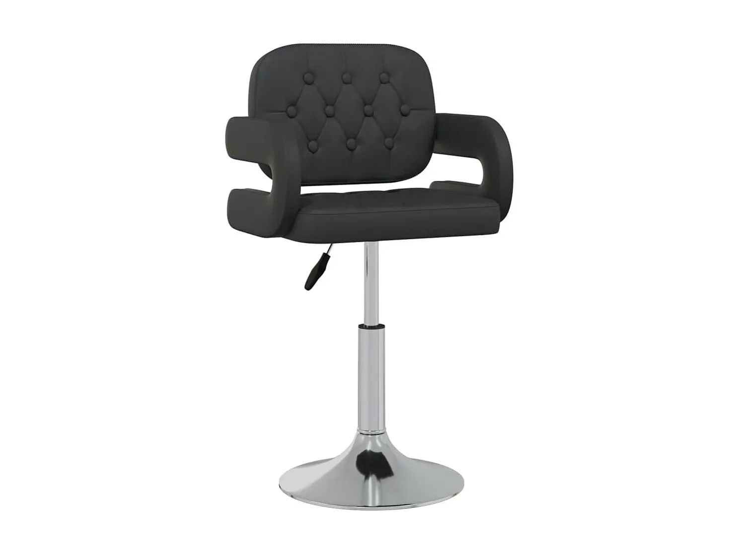 Esszimmerstühle 4er Set Schwarz Kunstleder Drehfunktion