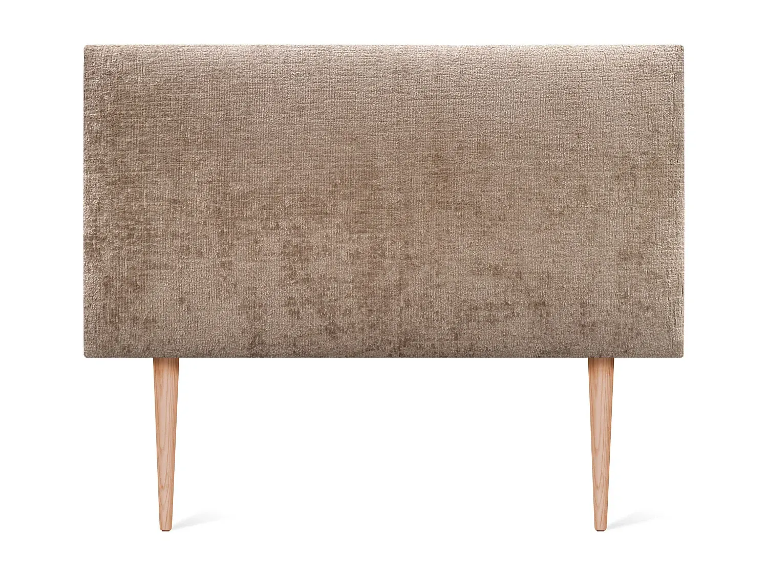 Kopfteil aus Naturwolle 110 x 105 cm in Braun mit Bettbeinen