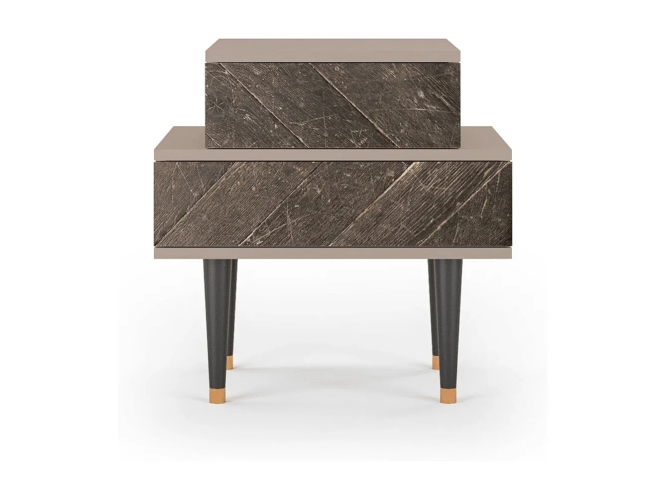 Moderner Nachttisch mit Stauraum, Holzoptik