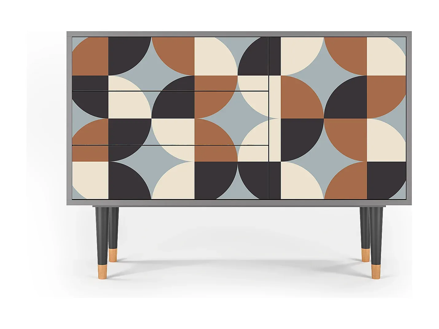 Modernes Sideboard in Braun und Grau - Vielseitiges Design