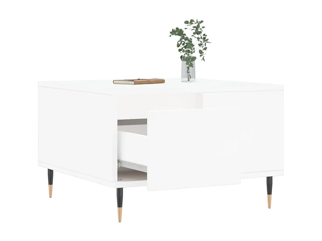 Moderner Beistelltisch Weiß 55x55x36,5 cm