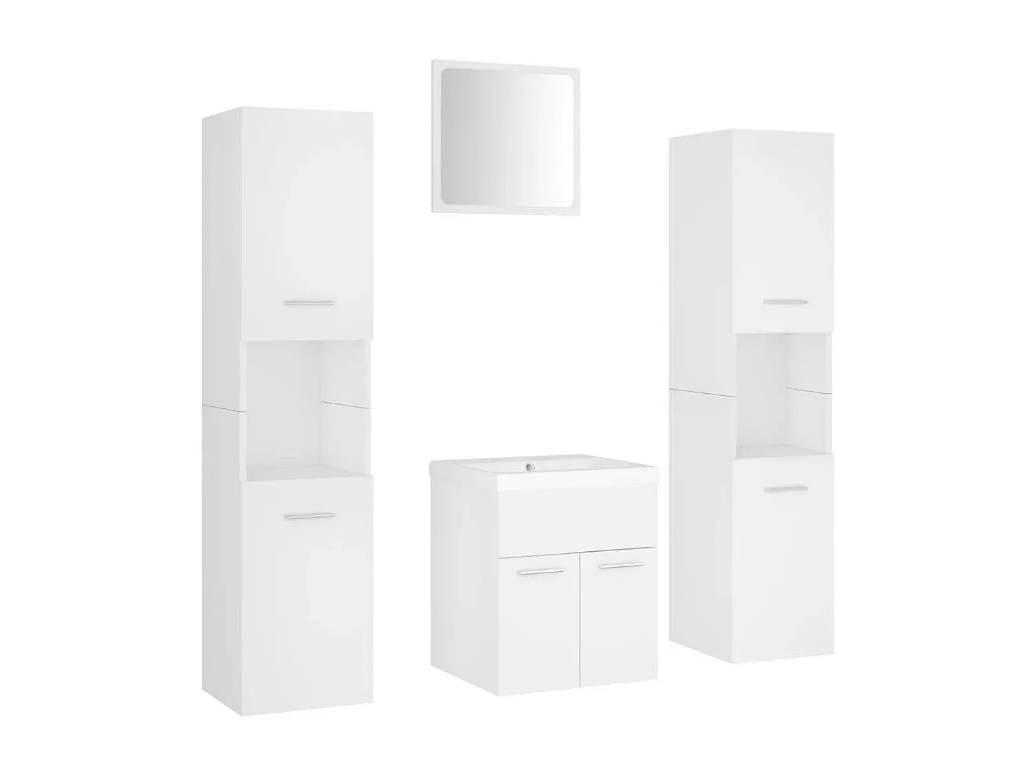 Modernes Badezimmermöbel-Set in Weiß