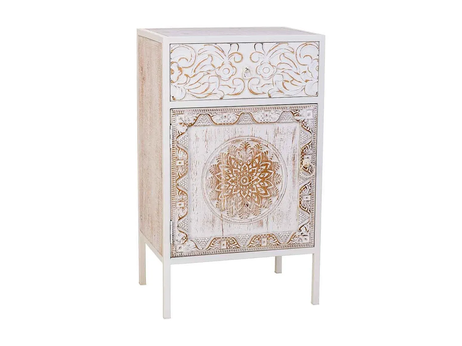 Moderner Beistelltisch mit Holzoptik