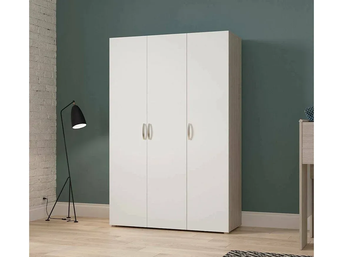 Moderner Schlafzimmer Kleiderschrank aus Eiche und Weiß