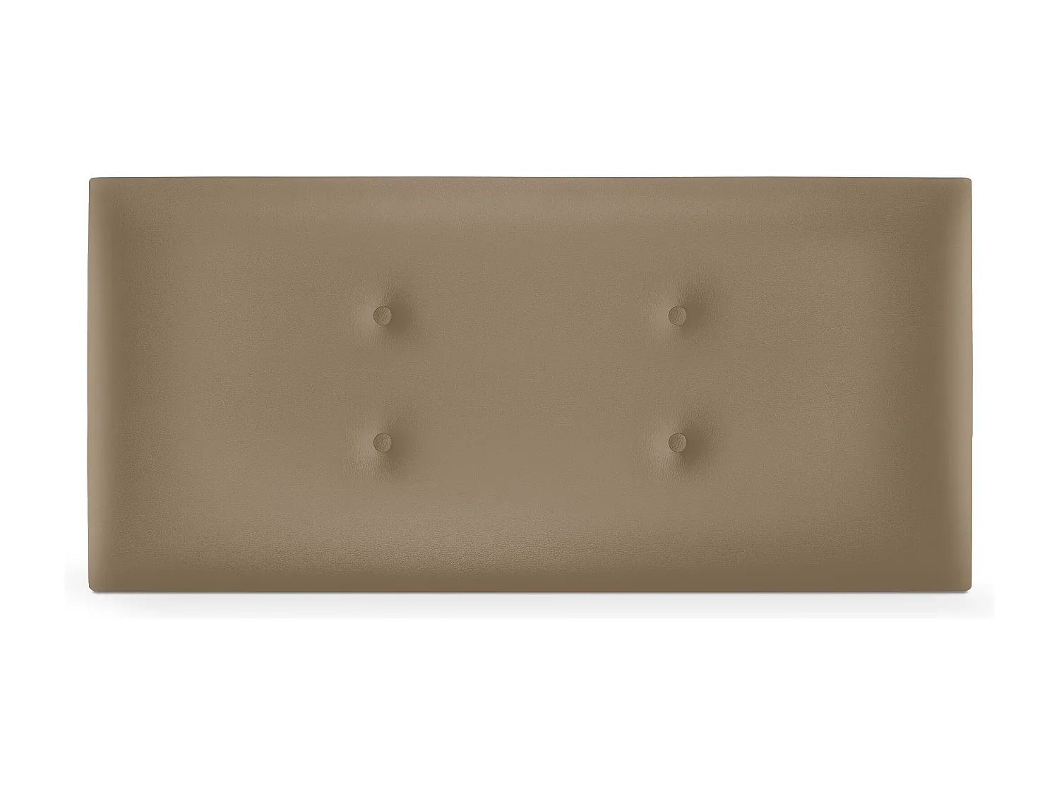 Kopfteil mit Kunstleder und Knöpfen 105x50 cm - Hellbraun