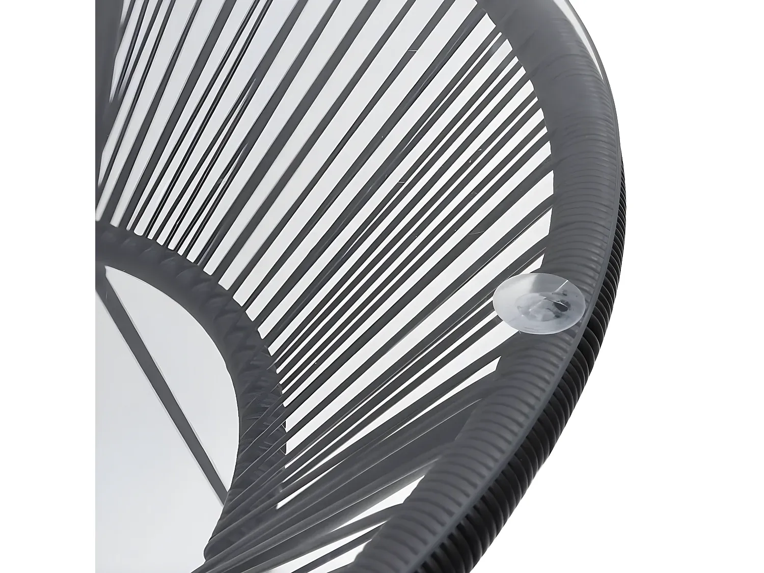 Moderne Garten-Essgruppe aus PVC Rattan in Schwarz, 5-teilig