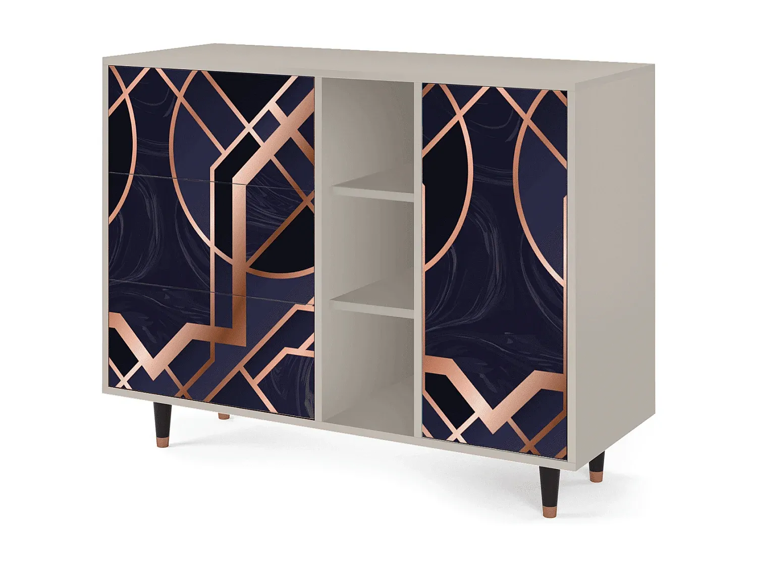 Modernes Sideboard in Lila Sand Finish