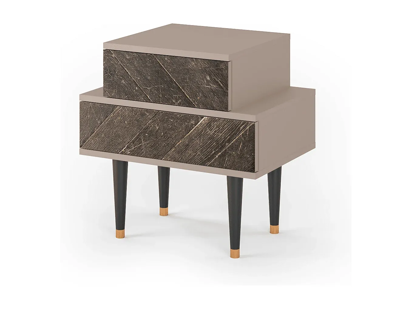 Moderner Nachttisch mit Stauraum, Holzoptik