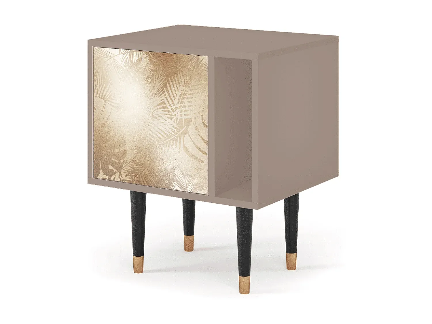 Kompakter Holz-Nachttisch mit Schubladen