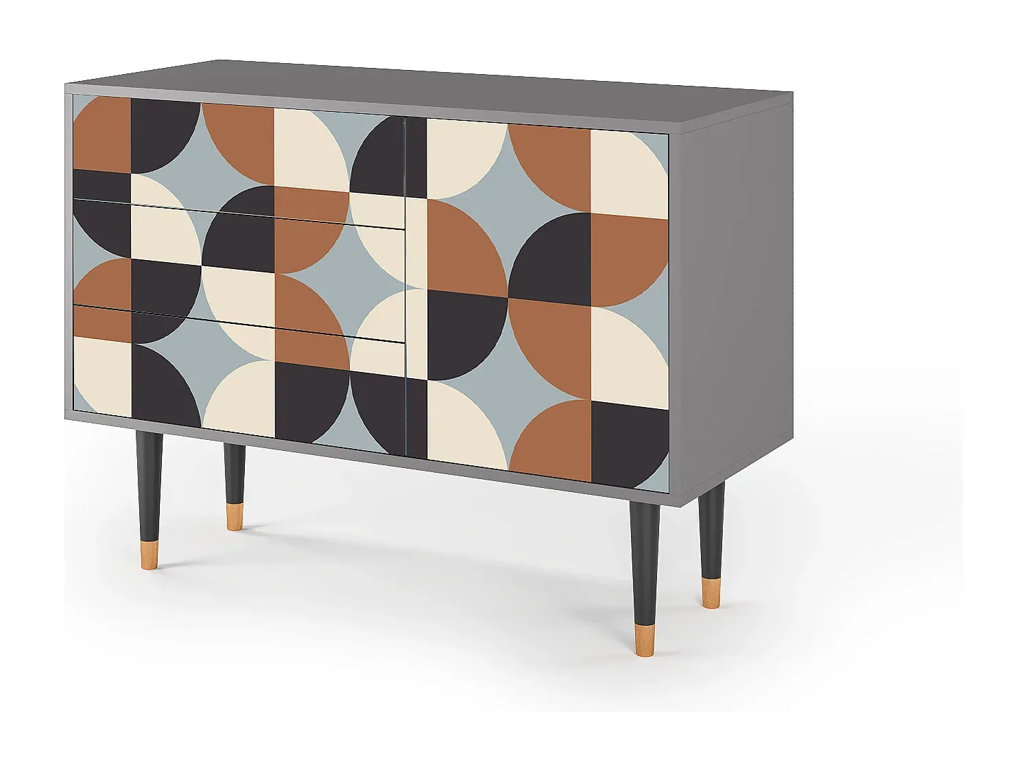 Modernes Sideboard in Braun und Grau - Vielseitiges Design