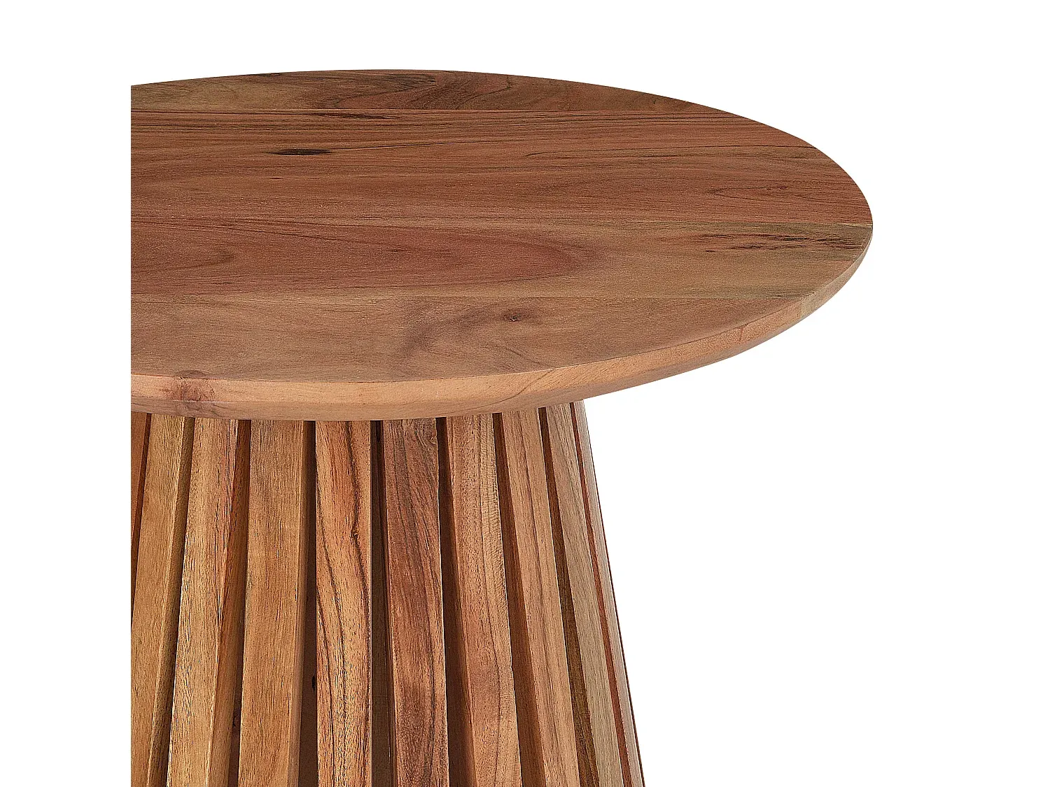 Runder Couchtisch aus Akazienholz dunkelbraun Ø 50 cm