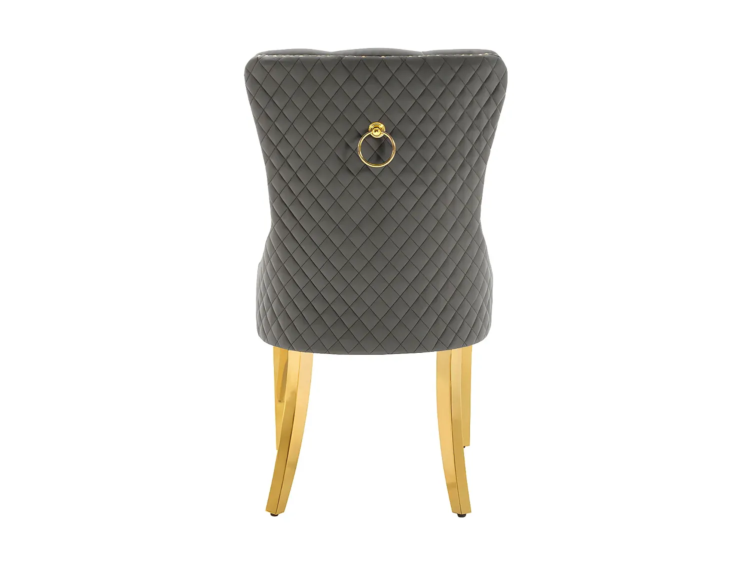 Samtstühle im 6er-Set mit stabilen Metallbeinen – Grau