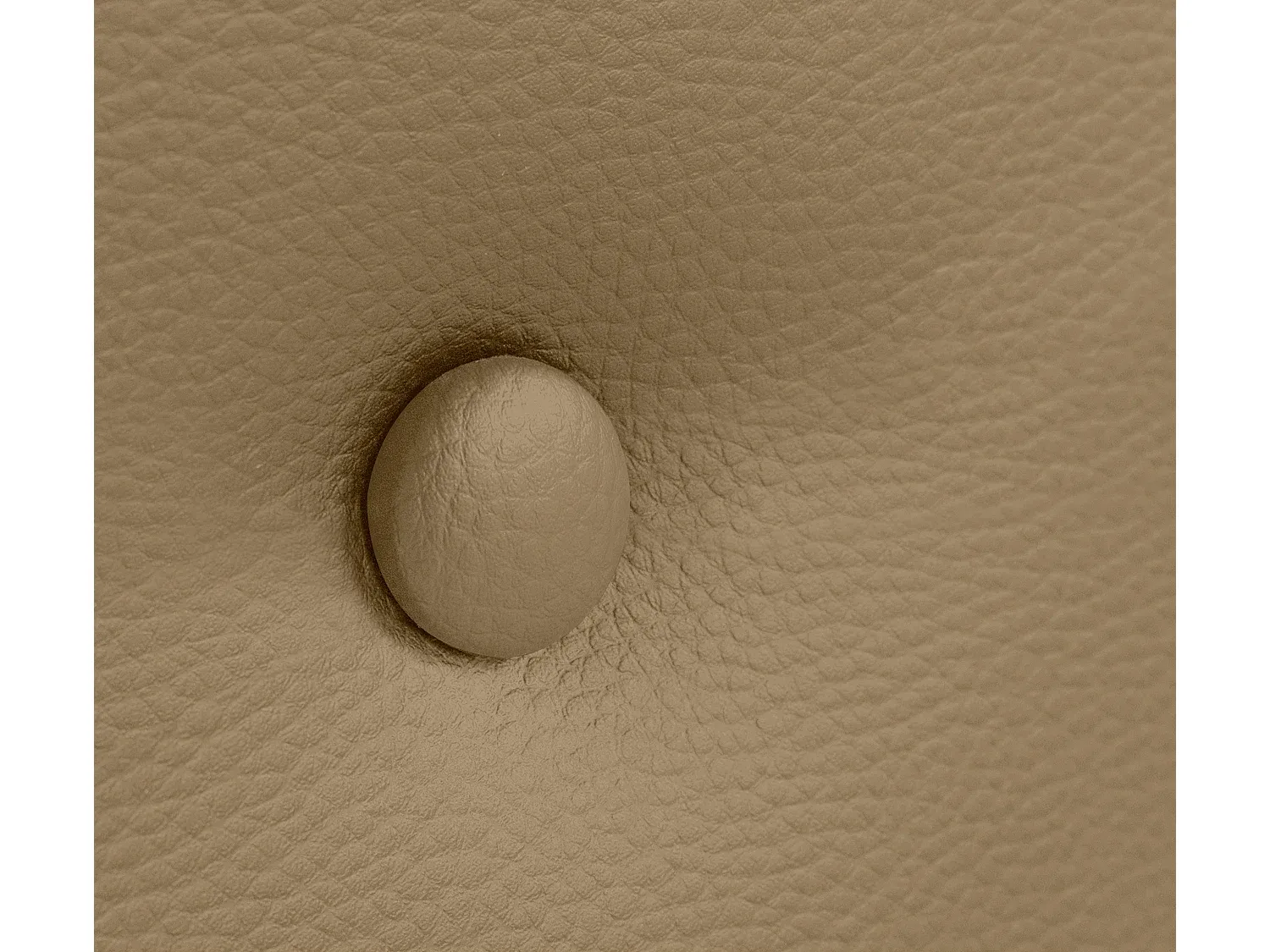 Kopfteil mit Kunstleder und Knöpfen 105x50 cm - Hellbraun