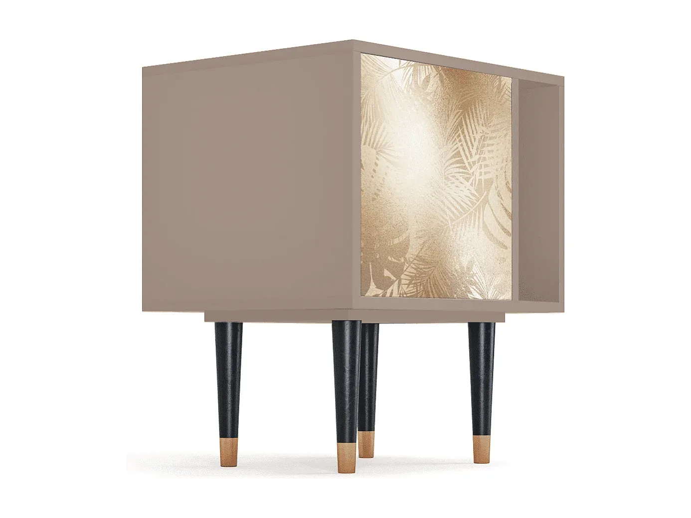 Kompakter Holz-Nachttisch mit Schubladen