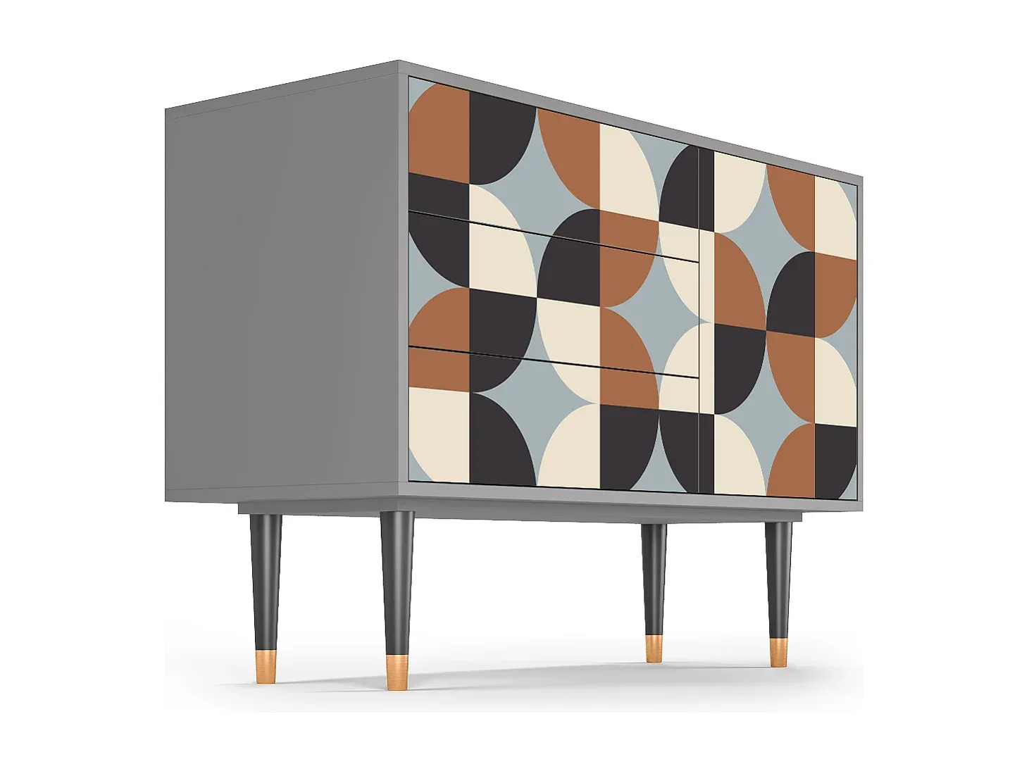 Modernes Sideboard in Braun und Grau - Vielseitiges Design