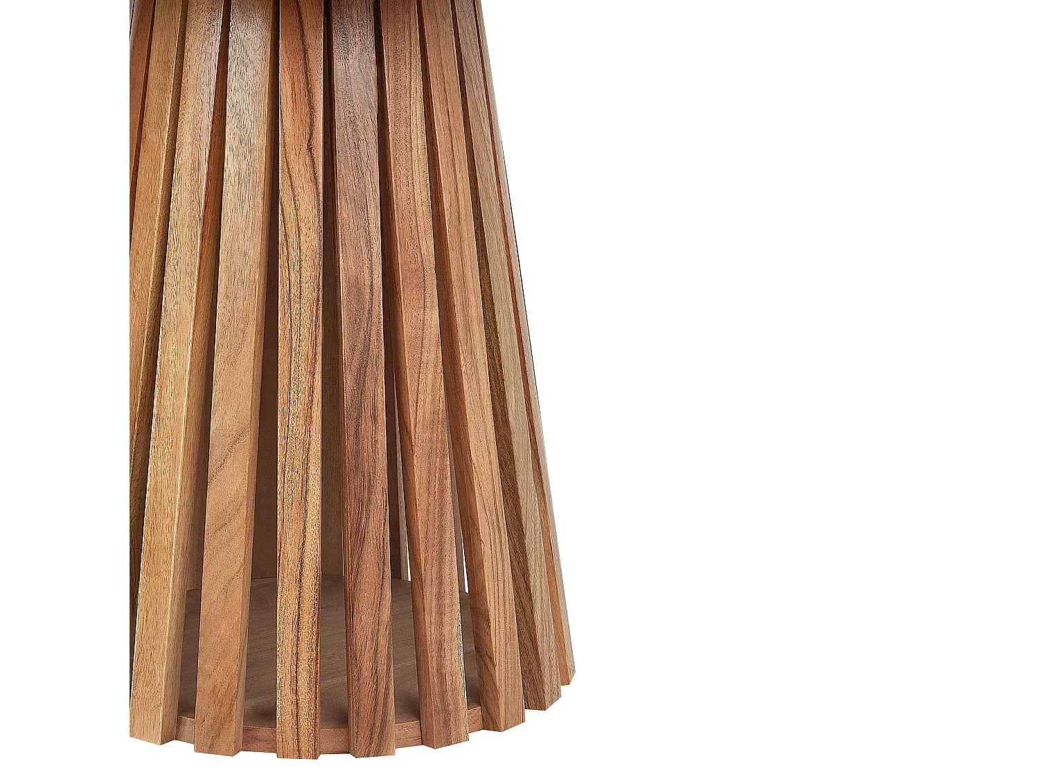 Runder Couchtisch aus Akazienholz dunkelbraun Ø 50 cm