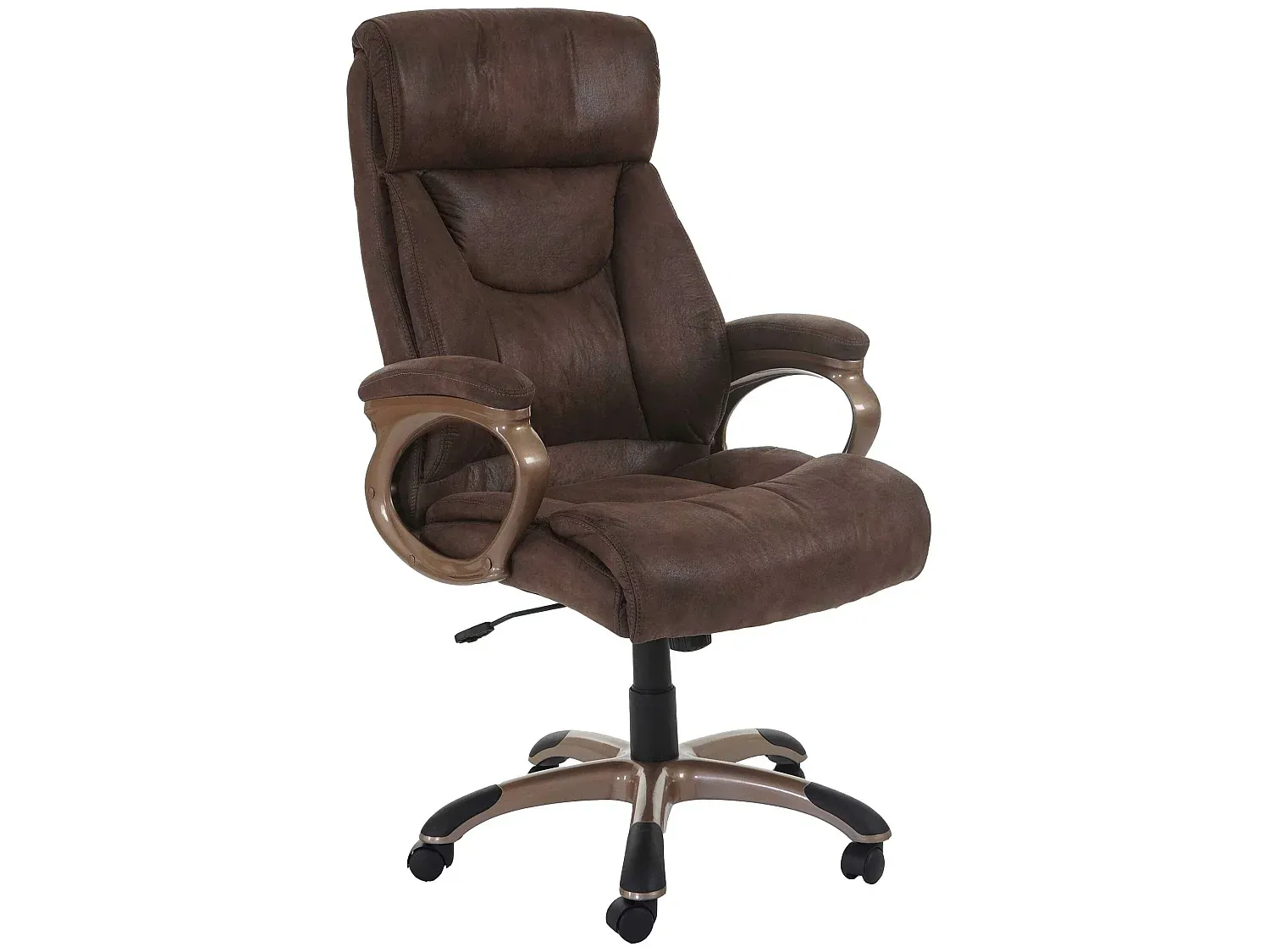 Ergonomischer Bürostuhl in Wildleder-Optik, taupe-braun