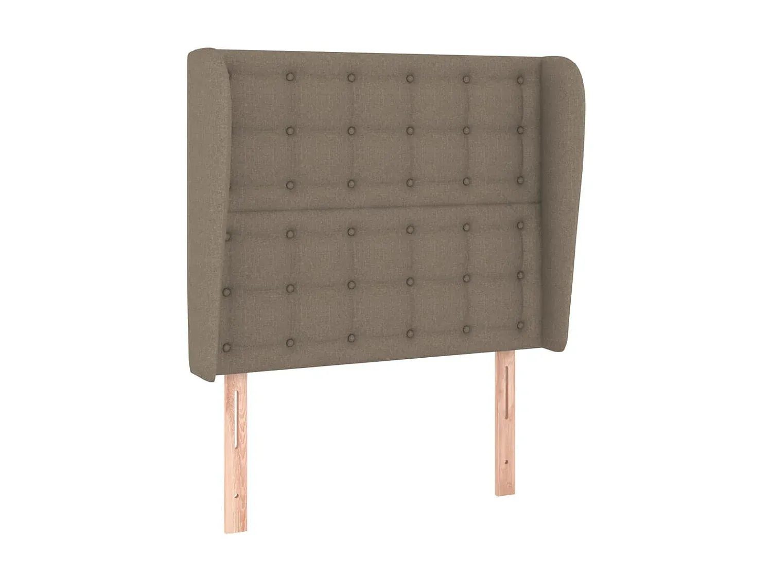Stoff Kopfteil mit Ohren in Taupe 103x23x118/128 cm