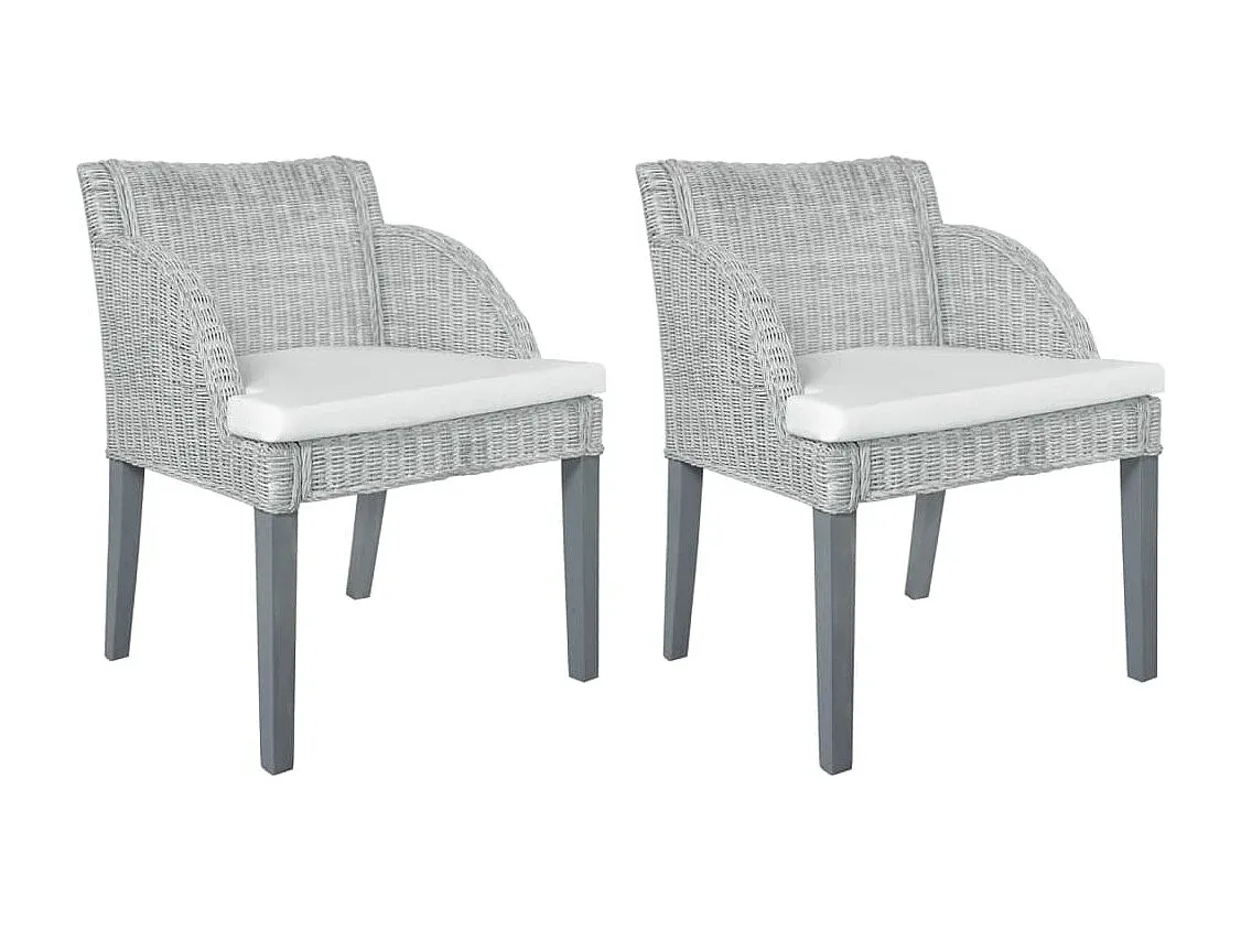 Moderner Esszimmerstuhl mit Kissen, Grau