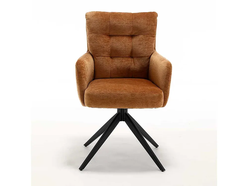 Drehbarer Hochlehner Stuhl mit Metallgestell, 2er Set