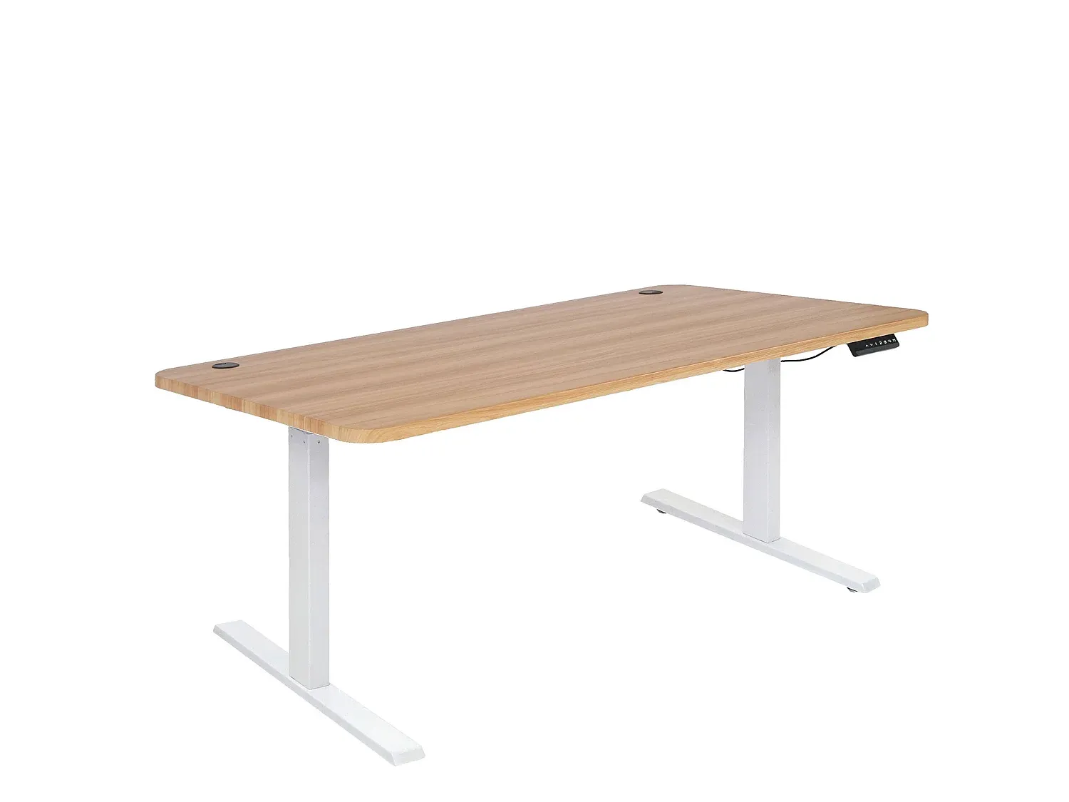 Moderner Arbeitstisch aus Eiche-Dekor, Weiß