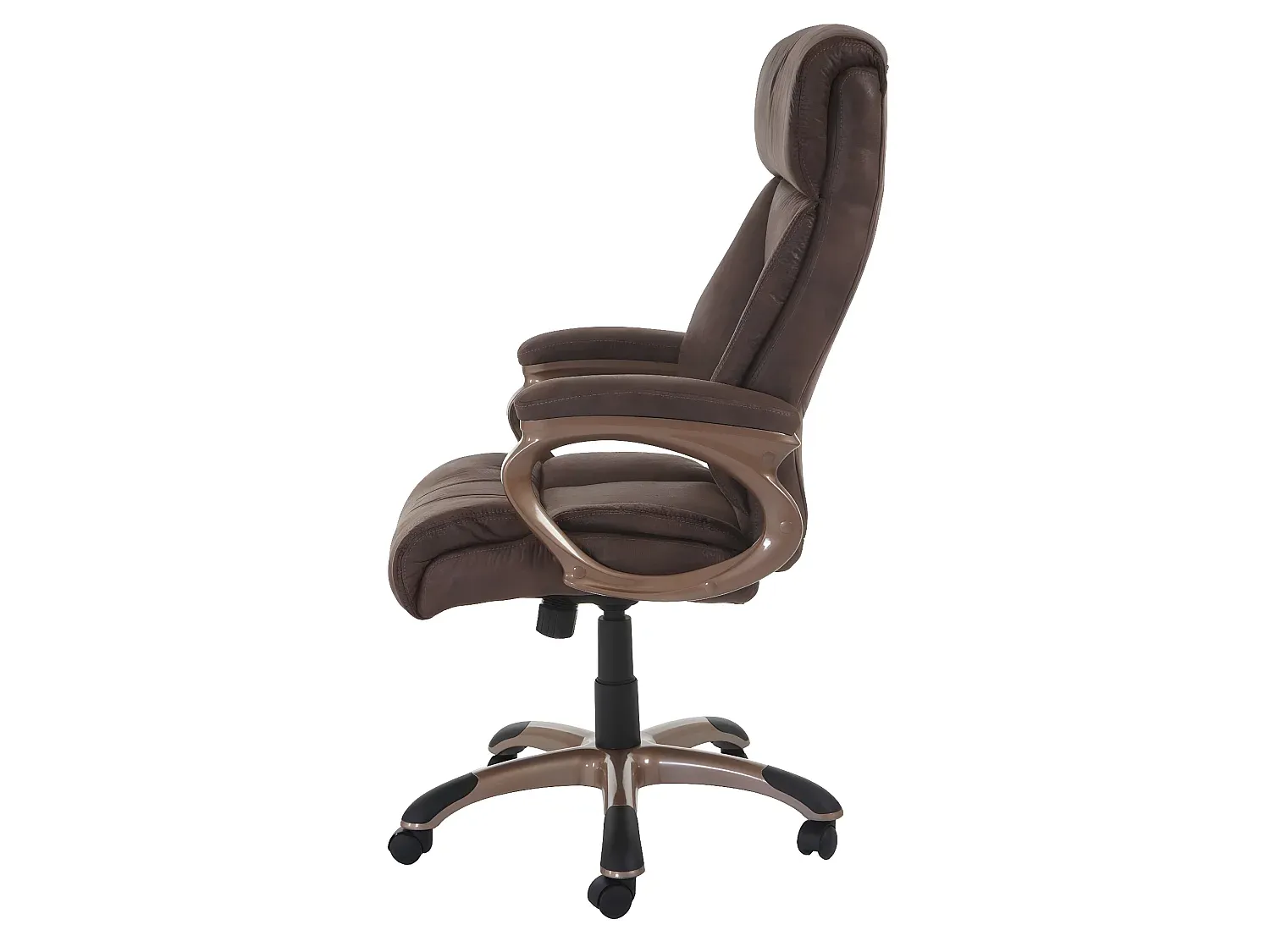Ergonomischer Bürostuhl in Wildleder-Optik, taupe-braun