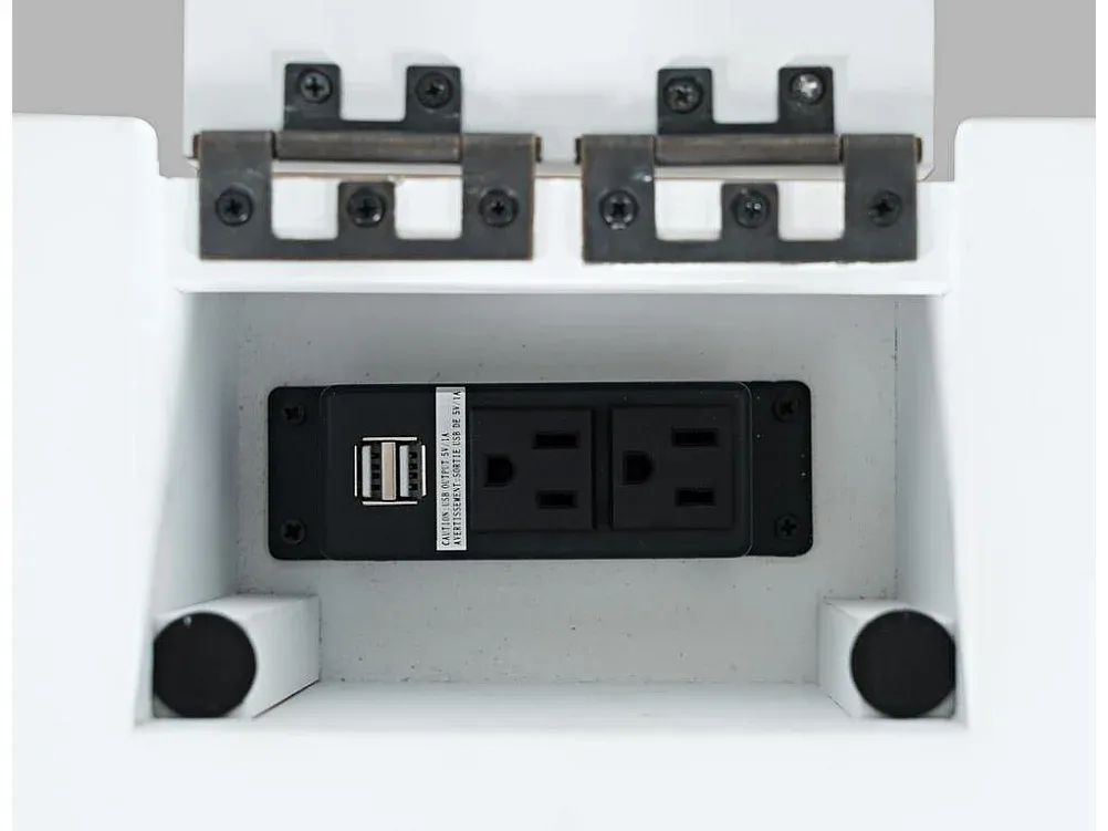 Moderner Schreibtisch in Weiß mit Kompaktdesign