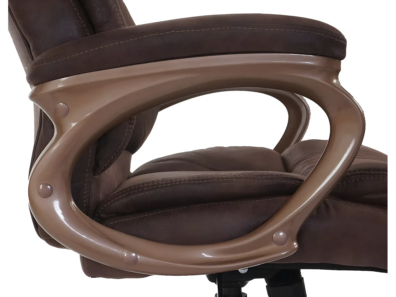 Ergonomischer Bürostuhl in Wildleder-Optik, taupe-braun