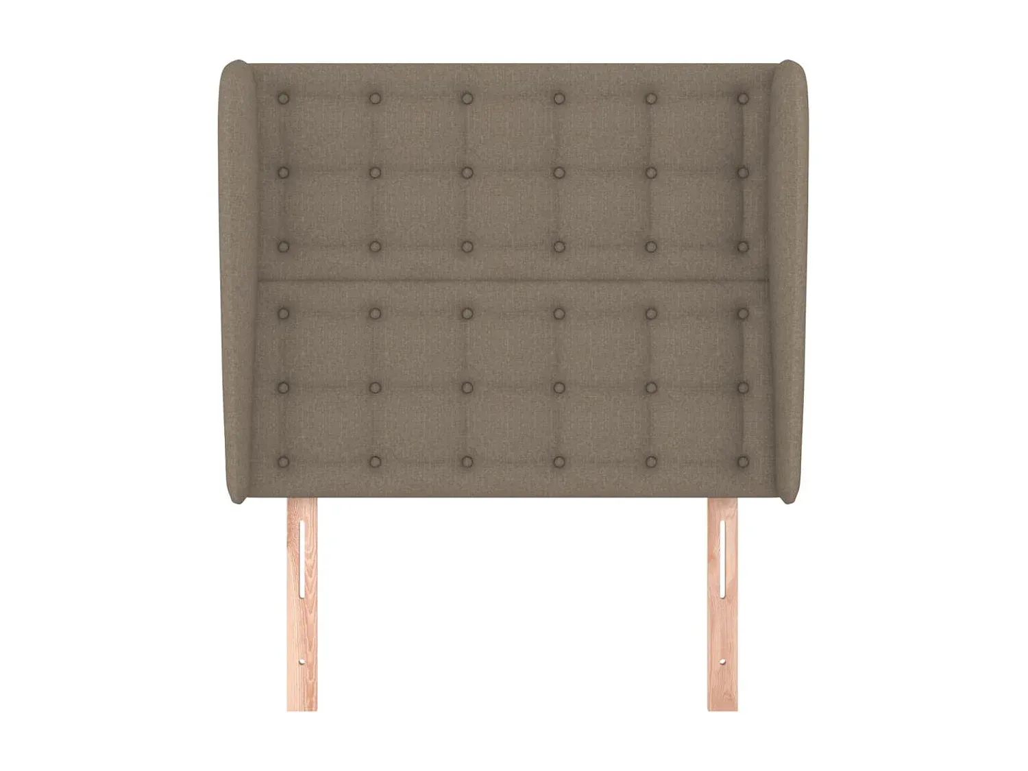 Stoff Kopfteil mit Ohren in Taupe 103x23x118/128 cm
