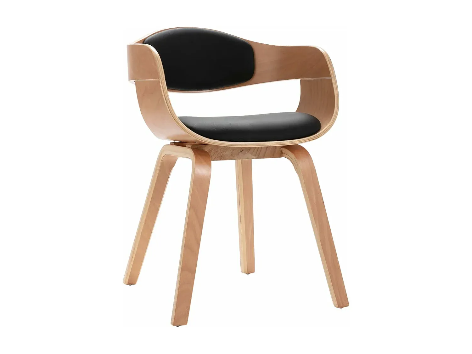 Esszimmerstühle aus Bugholz und Kunstleder im 2er-Set