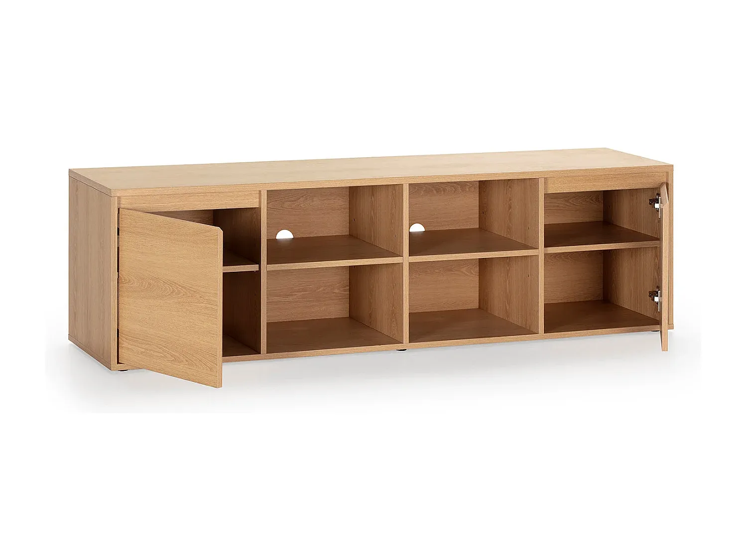 Moderner TV-Schrank mit 2 Türen, Eiche, 160 cm