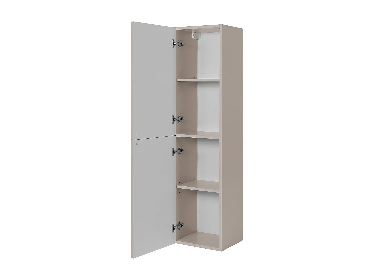 Klassischer Badezimmerschrank in Kaschmirfarbe, kompakte Größe