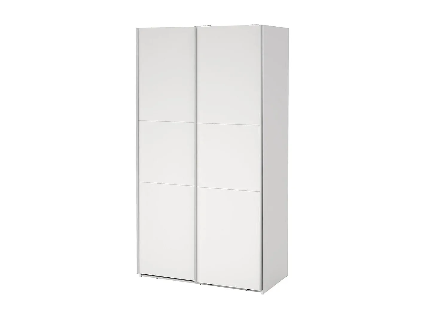 Schiebetürenschrank mit 2 Türen, 120 x 220 cm, Weiß