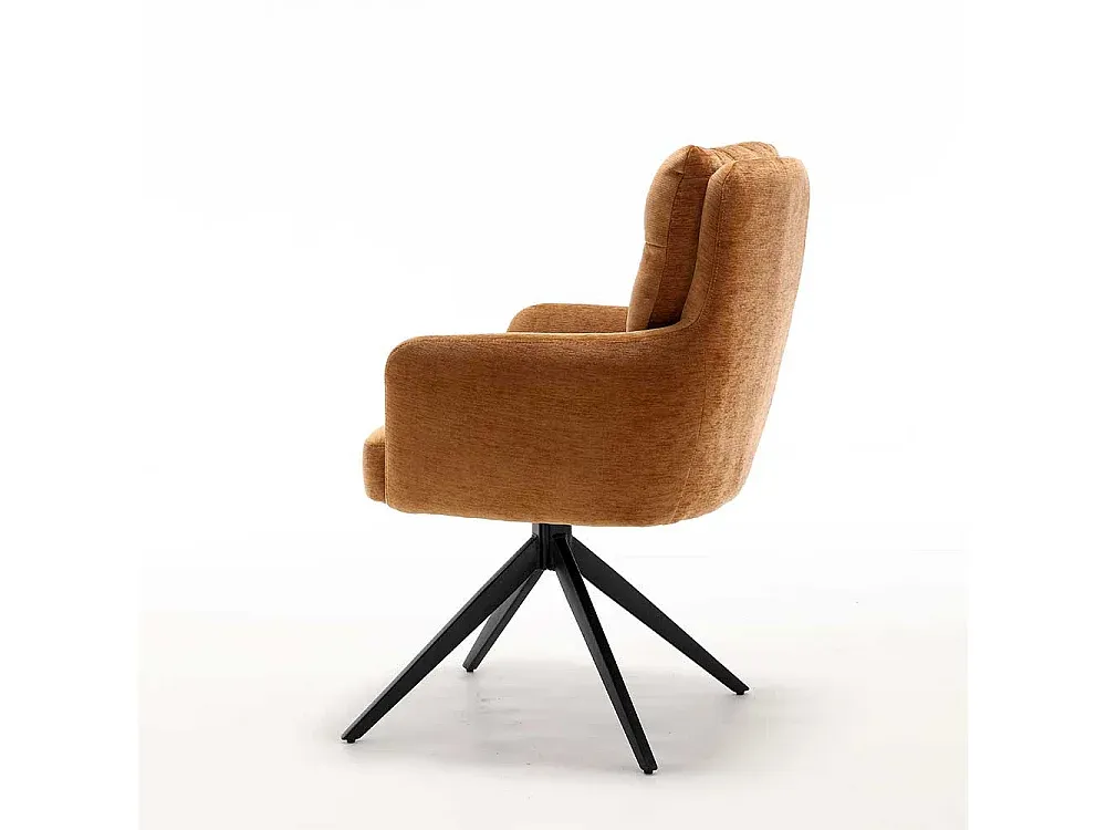 Drehbarer Hochlehner Stuhl mit Metallgestell, 2er Set