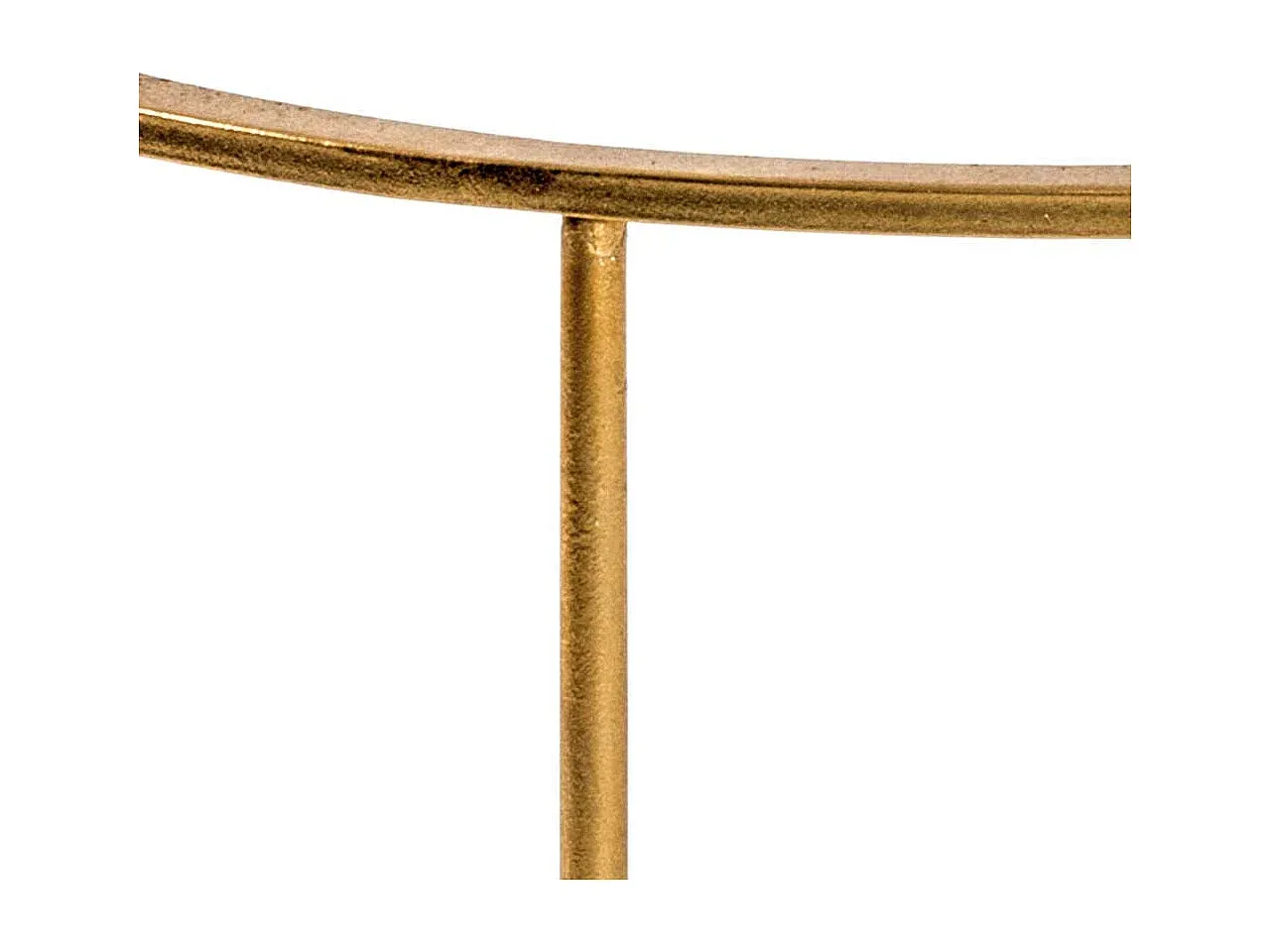 Runder Couchtisch aus Stahl mit goldfarbenem Spiegelglas